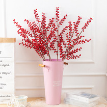Simulation Foam Small Red Fruits Berries Fruits Rich fruits Christmas New Year Spring Festival Living room Decorative Table Placed Plastic Bouquet