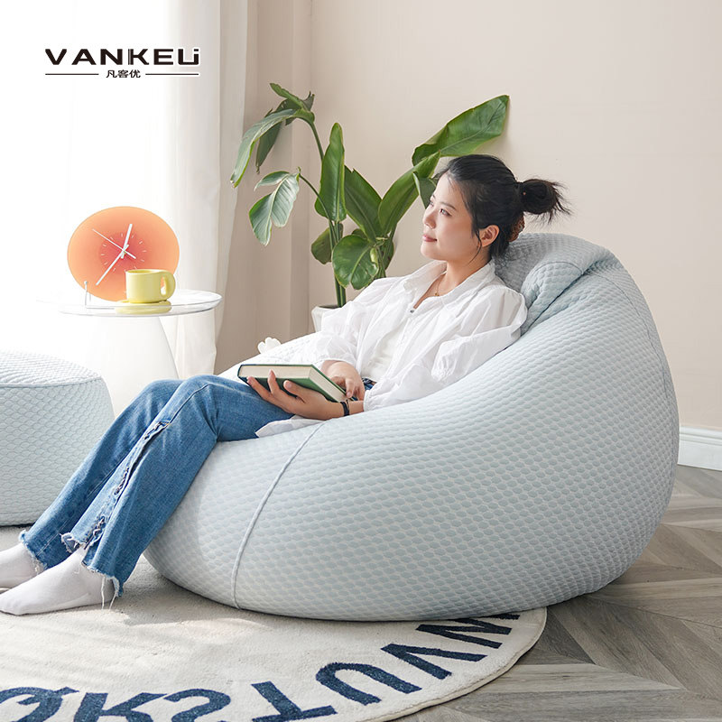 Ice silk sloth sofa Sofa Bean Bag Can Lie Sleeping Living-room Balcony Single can be detached and washable small family type tatami deck chair-Taobao