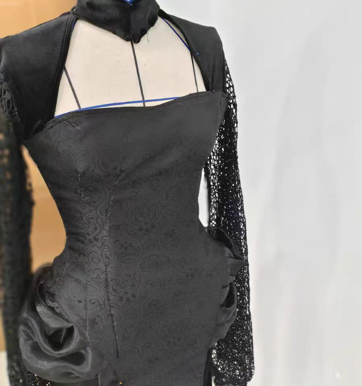 Аксессуары для шитья 加厚秋冬无弹提花布水瓶花暗纹面料汉服旗袍少数民族古风哑光布料