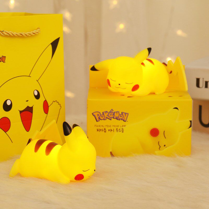 Pikachu night light creative bedside bedroom living room small table lamp female student cute 3D night light birthday gift