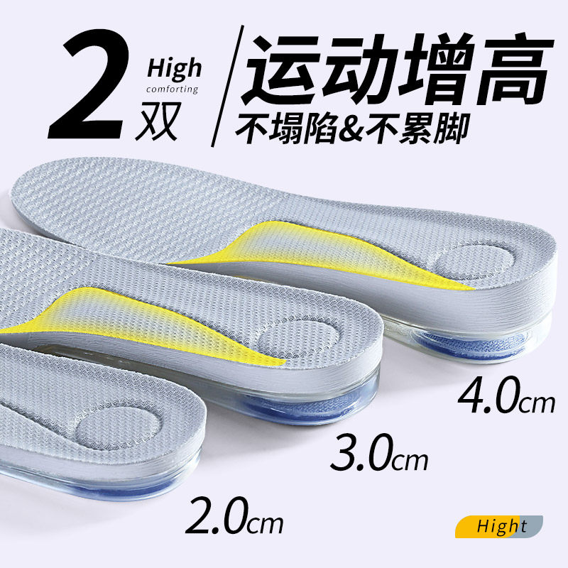 隱形增高神器!🏃♂️增高鞋墊男女通用,夏季增高不累腳的祕密武器!