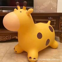 Jumping horse childrens pony inflatable toy baby riding jumping deer adults can sit on rubber horse wooden horse