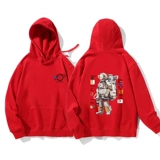 Толстовка с капюшоном подходит для мужчин и женщин, осенний балахон, куртка, космонавт, утепленный лонгслив, свободный крой