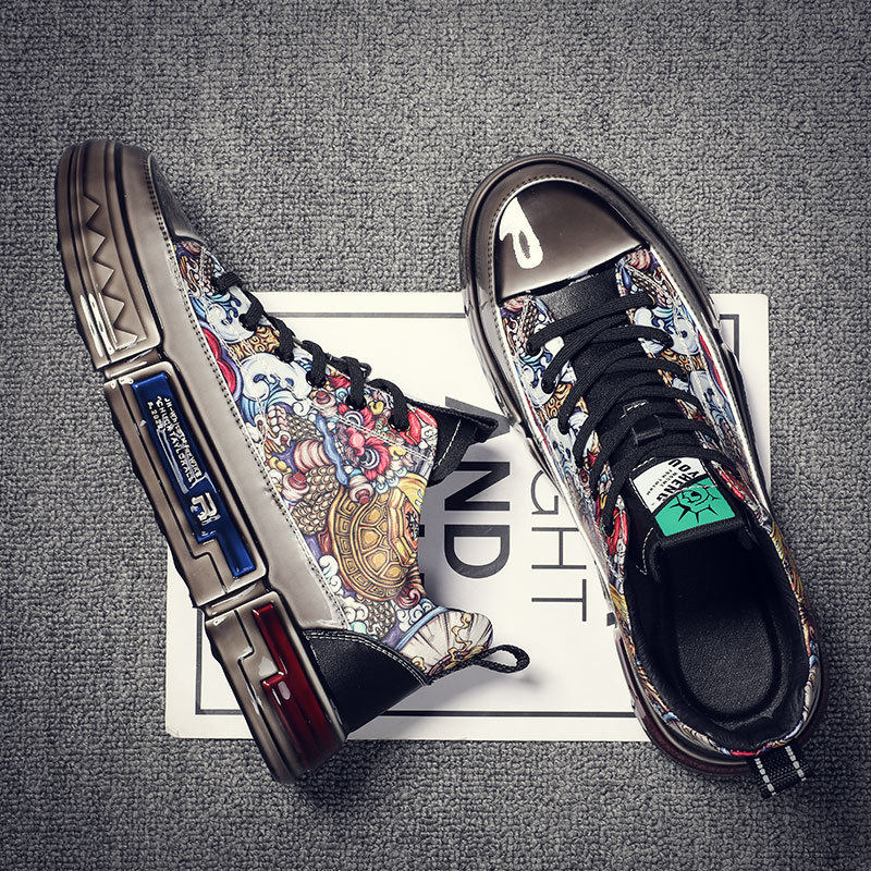 Brand name High-end high-quality men's shoes young men's shoes Han version casual board shoes Trend 100 Lap Breathable Shoes Man