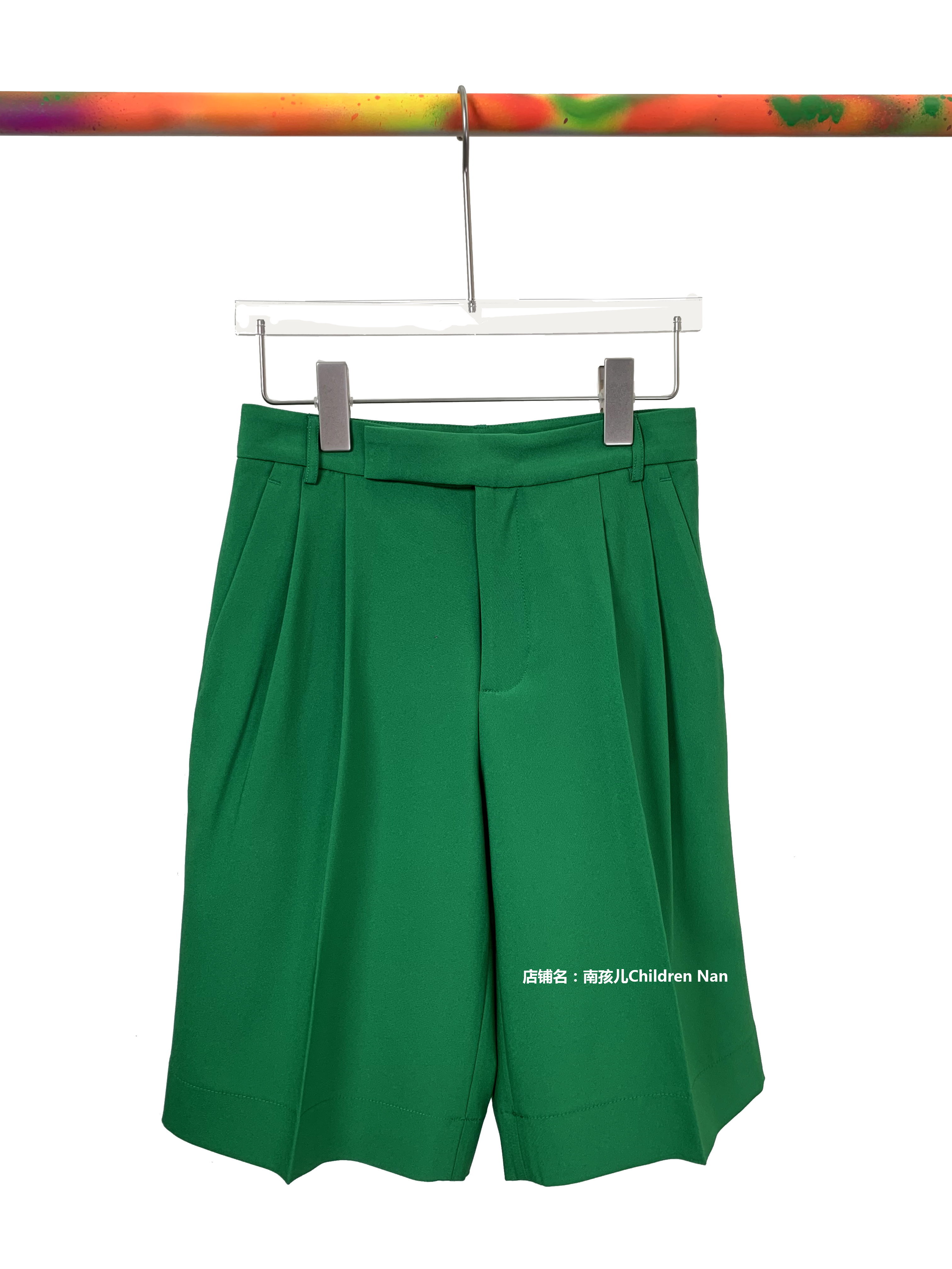 Children Nan Summer BV Green Anglicate Summer Summer Casual Short Bermuda Low Waist