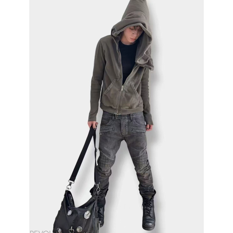 Vg Archive Single Item Fw15 Brown Mountain Hoodie Short Slim-Fit Wizard Hoodie Vg Archive Single Item Fw15 Brown Mountain Hoodie Short Slim-Fit Wizard Hoodie