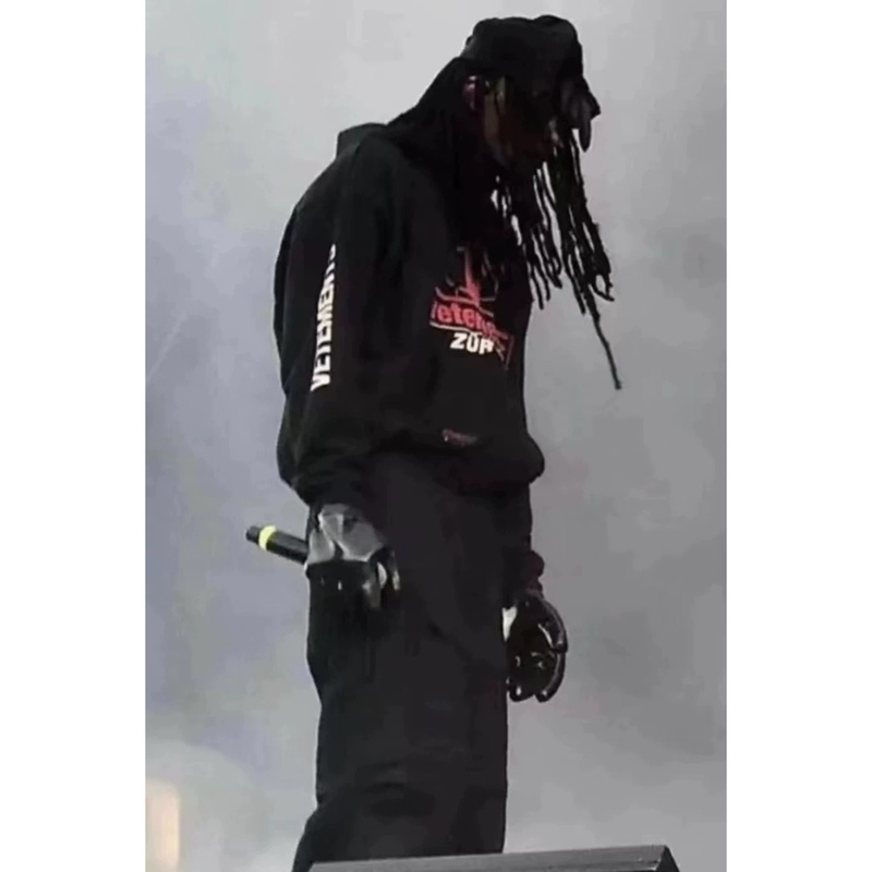 [in Stock] Vtm 18Aw Zip-Up Printed Pullover Hoodie Sweatshirt Same Style as Carti