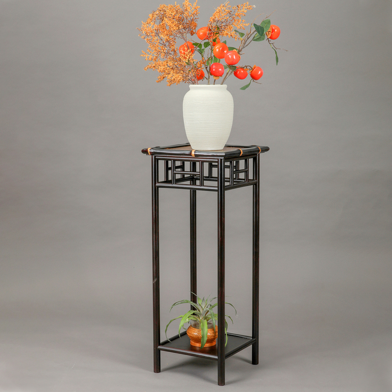 Bamboo Flower Stand, Bamboo Woven Flower Rack, Lacquered Living Room Floor-Standing Flower Stand, Chinese-Style Flower Stand, Flower Pot Stand, Vase Storage Rack Bamboo Flower Stand, Bamboo Woven Flower Rack, Lacquered Living Room Floor-Standing Flower Stand, Chinese-Style Flower Stand, Flower Pot Stand, Vase Storage Rack