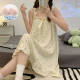 Summer 2023 Mid-Length Sexy Suspender Nightgown with Breast Pads for Women Thin Internet Celebrities Popular Girls Home Clothing New