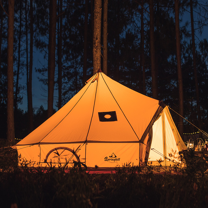 Outdoor glamping tent thick rainproof yurt homestay camp Indian multi-person large cotton tent