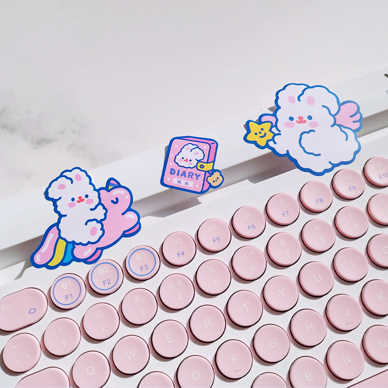 Japan-ROK Ins Little Bear laptop ipad sticker with no glueback cartoon cute suitcase Suitcase Stickers