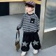 Boys' Spring Sports Suit 2026 New Stylish Striped Sweatshirt for Children, Cool Two-Piece Spring Outfit for Little Boys
