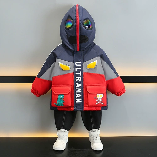 Ultra, Ультрамен Тига для мальчиков, детский пуховик, детская утепленная зимняя куртка с пухом, новая коллекция