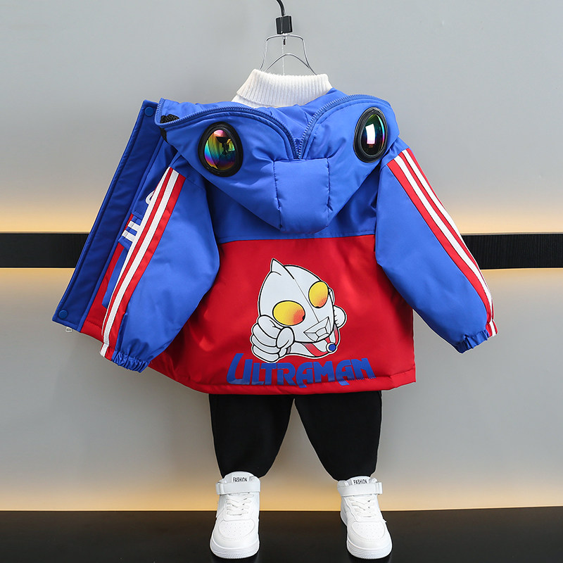Ottman boy down clothes children 2023 new winter dress white duck suede jacket thickened warm baby cotton suit-Taobao