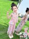 Girls' Summer Sleeveless Outfit 2025 New Stylish and Fashionable Thin Vest Set for Children, New Chinese-Style Two-Piece Set for Babies