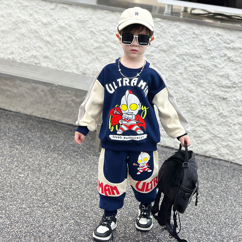 Ottman clothes boy autumn clothing suit 24 new baby autumn winter style sports children Cavet clothing Two sets-Taobao