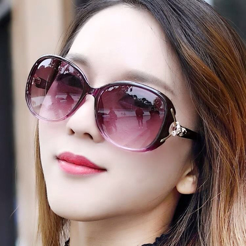 New Product Imported from Japan 2025 New Sunglasses Female Star Style Fashionable Internet Celebrity Round Face Anti-Uv Sunglasses