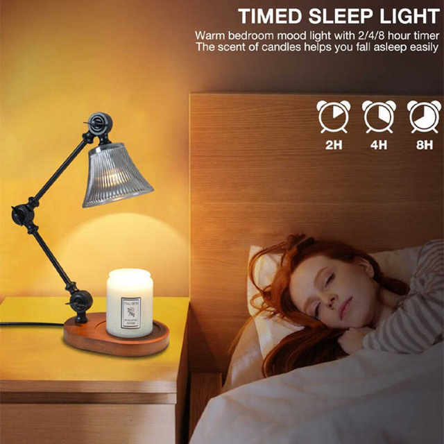 Retro Wax Melting Lamp, Adjustable Light, Timed Candle Melting Lamp, Flameless Aromatherapy Lamp, Candle Melting Lamp, Bedroom Atmosphere Table Lamp