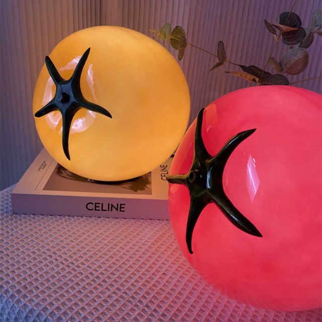 Tomato Is Ripe Table Lamp Tomato Creative Decorative Ornament Cute Girl Gift Bedroom Bedside Atmosphere Night Light