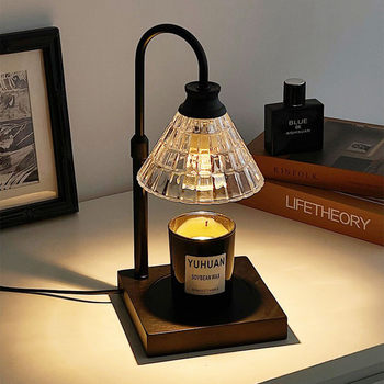 American Retro Adjustable Wax Melting Lamp, Timed Aromatherapy Lamp, Crystal Table Lamp, Scented Candle Melting Lamp, Warm Candle Lamp, Candle Melting Lamp