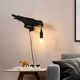 Nordic Designer Crow Wall Lamp, No Wiring Required, Bedside Decorative Table Lamp, Auspicious Bird Animal Ornament, Small Night Light