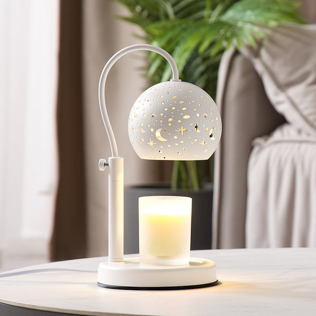 Adjustable Aromatherapy Wax Melting Lamp, Timed Candle Melting Lamp, Flameless Fragrance Table Lamp, Marble American Retro Candle Melting Lamp