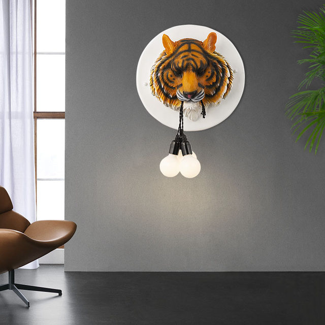Nordic Animal Wall Lamp Designer Style Bedroom Bedside Lamp Living Room Dining Room Background Wall Corridor Aisle Creative Wall Lamp