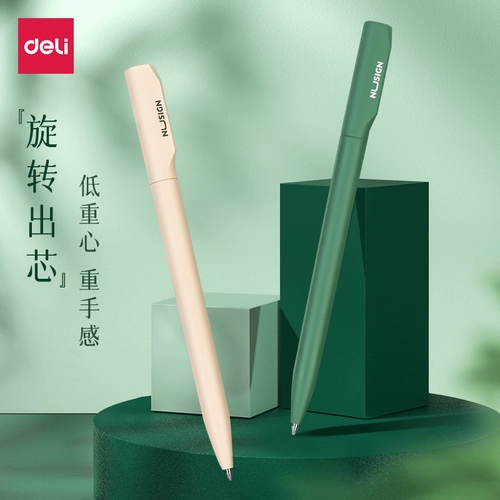 Крутящаяся металлическая ручка-роллер, высококачественная брендовая пуля для школьников для офиса, шариковая ручка, 0.5мм, простой и элегантный дизайн