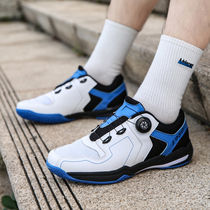 Spring and summer breathable new badminton shoes men and women anti-wear and wear-free belts swivel button tennis shoes table tennis shoes