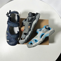 Salaman Summer outdoor anti-piercing Baotou sandal sandals Magic Stick Flat Heel Anti Slip-Heavy Breathable Beach Shoes