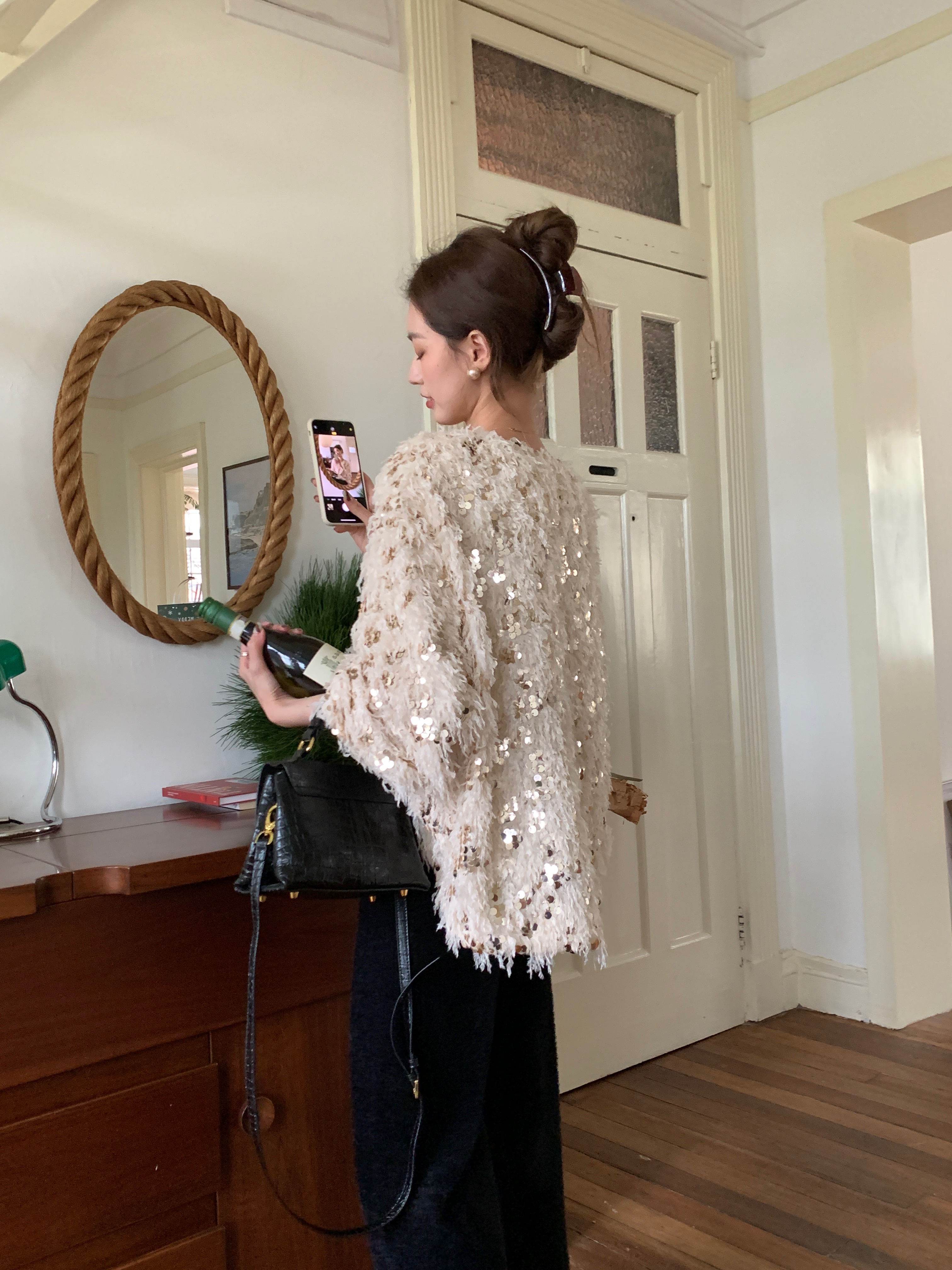 SourceWithU sparkling in love with festive atmosphere, sweater woman design sensfeel sweater dress-Taobao