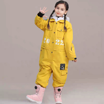 Shenyang ski suit rental childrens one-piece ski suit set windproof waterproof and warm outdoor sports 160