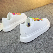 Hong Kong Thick Base Small White Shoes Mens Boomer Couple 100 Hitchhiking Pastry Mens Casual Inside Heightening White Board Shoes Man