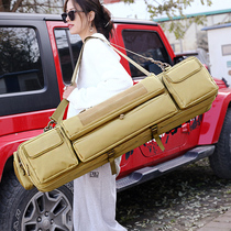 Fish pole bag multi-function fishing gear bag three layer fishing bag large capacity sea pole bag storage shoulder waterproof 1 2 meters