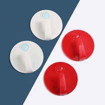 Festive Dual-use Hook Round Stiletto Stick Hook Red White Plastic Vigorously Glued To Wall Glass Door After Wall Glass Door