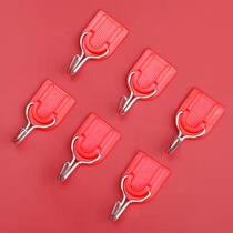 Wedding Festive Small Hook Red Plastic Small Number U Type Powerful Bearing Wall Wall-mounted Wall Wall-mounted Free Hook Stick Hook