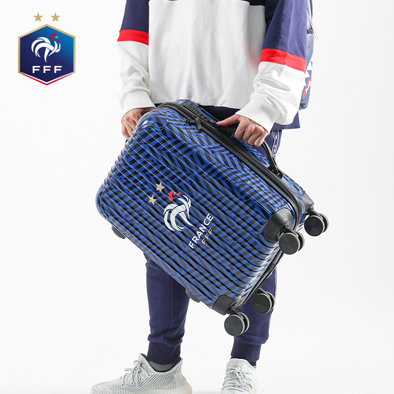 FFF France national football team official travel sturdy and durable suitcase 20 inch boarding lever box