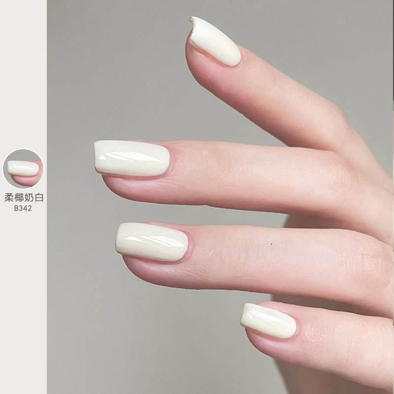 Soft Coconut Milk White Nail Polish Gel 2026 New Trendy Internet-Famous Brightening Ice Transparent Jelly Nude Color Nail Art Special