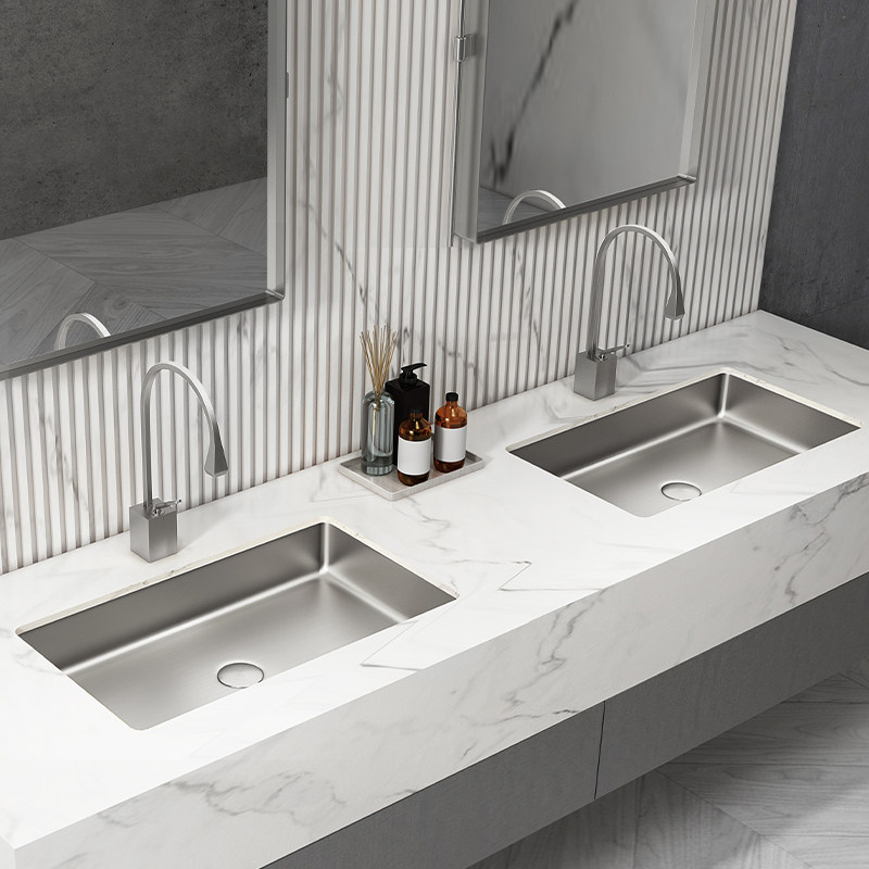 Steel Shepherd rectangular stainless steel stage washbasin Wash Basin Make-up Room Flush Washbasin Wash Basin Sink