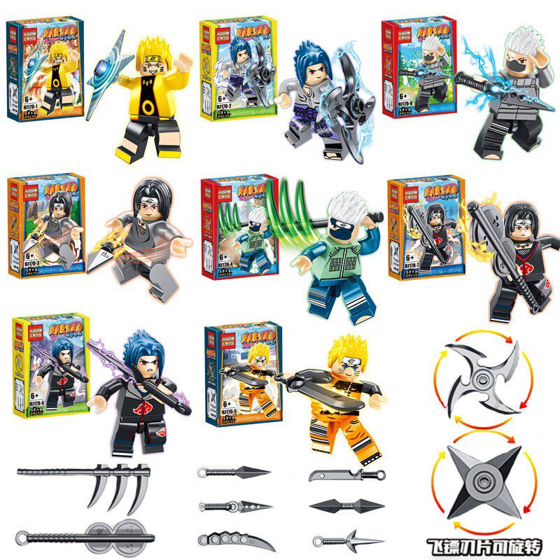 Nine-Tailed Fox Compatible with LEGO Naruto Akatsuki Organization Aberdeen Building Blocks Uzumaki Naruto Uchiha Itachi Assembled Toys