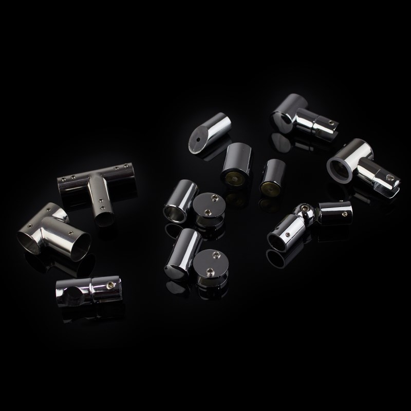 ★ Shower room accessories bathroom pull rod on wall alloy connector 19 25 double pass single - pass pull rod head glass