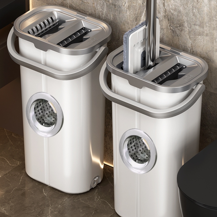 Mop for Home Use, One-Step Cleaning, 2026 New Model, Flat Absorbent Mop, Hands-Free Washing, Lazy Mop with Integrated Bucket and Cloth