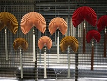 Fan hanging wall decoration living room Chinese style ancient style hand folding fan craft fan pendant wall decoration wall hanging fan paper