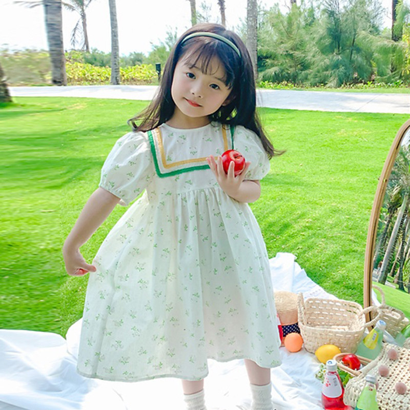 Children's dress 2022 Summer dress for new girls baby baby dear flowers cute princess - air fashion dress