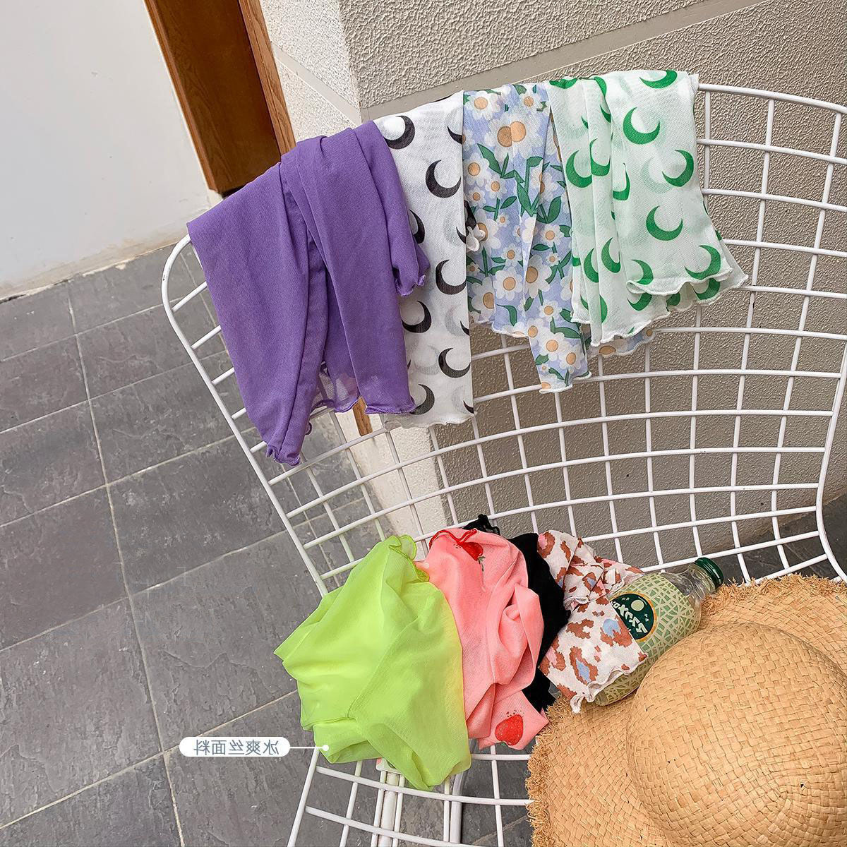 Children's mesh bottoming shirts for boys and girls, sunscreen, anti-mosquito summer and autumn clothes, Western style baby tops, children's long-sleeved mesh T-shirts