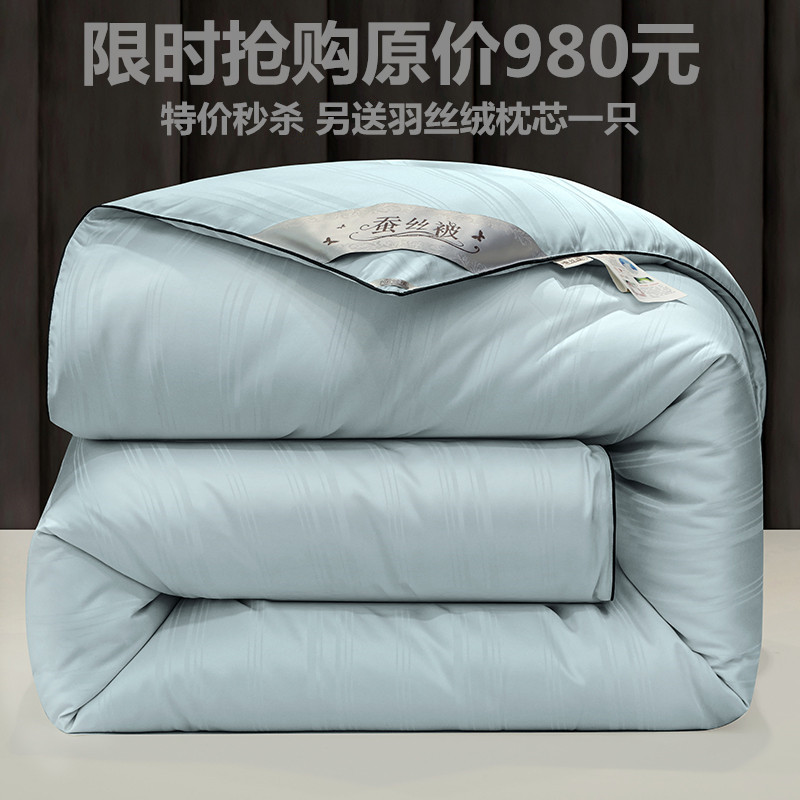Fuana outlet silk quilt 100 mulberry silk winter quilt by full cotton thickened quilt core 8 catty double student dormitory spring