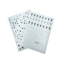 DIY Japanese Synchronized Thin Translucent Adhesive Nail Art Stickers New Cross Stars and Crow Heart Series