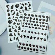 DIY Japanese Synchronized Thin Translucent Adhesive Manicure Stickers Sexy Little Black Cat Series