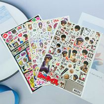 DIY Japanese Synchronized Thin Translucent Adhesive Manicure Stickers Retro Boys and Girls Series