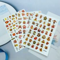 DIY Japanese Synchronized Thin Translucent Adhesive Manicure Stickers New New Year and New Year God of Wealth Lucky Tiger
